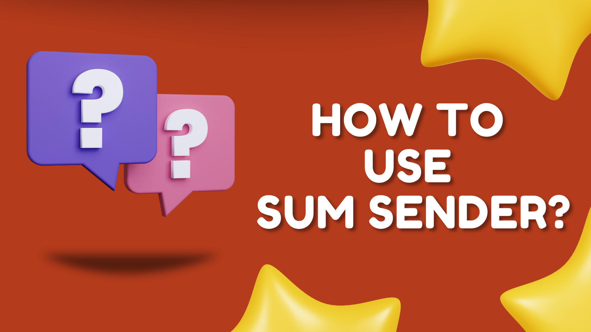 how to use sum sender